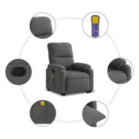 Sta-op-massagestoel verstelbaar microvezelstof donkergrijs - thumbnail