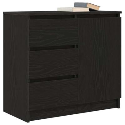 Dressoir met lade 71x35x65 cm spaanplaat zwart eikenkleurig Dressoir met lade 71x35x65 cm spaanplaat zwart eikenkleurig