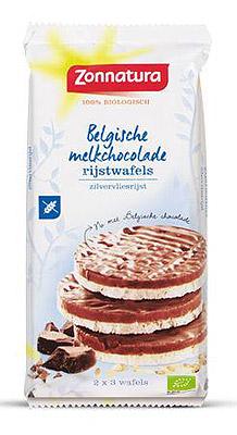 Zonnatura Rijstwafels choco melk bio 100 Gram