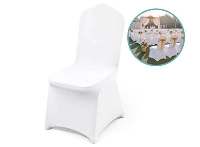 4 Spandex stoelhoezen - Wit
