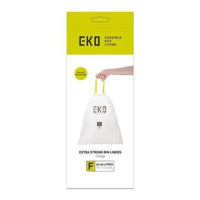 Afvalzak eko mdpe type f trekb 64x75cm 40-60l wit | 6 stuks