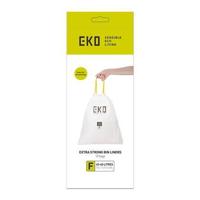 Afvalzak EKO MDPE type F met trekband 64x75cm 40-60L wit rol à 12 stuks - thumbnail