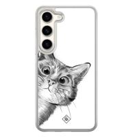 Samsung Galaxy S23 hybride hoesje - Kat kiekeboe - thumbnail