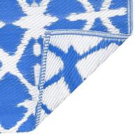 VidaXL Buitenkleed arakil 80x150 cm pp blauw en wit - thumbnail