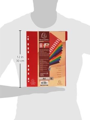 Tabbladen exacompta 225x297mm 11gaats 6delig ass Tabbladen exacompta 225x297mm 11gaats 6delig ass