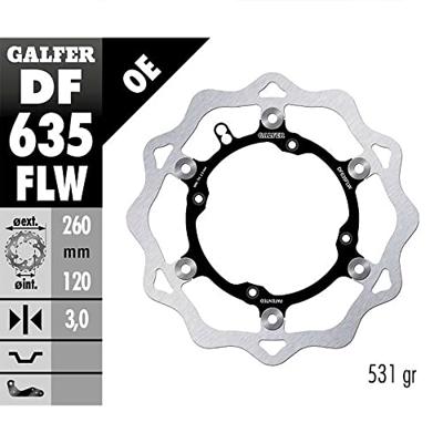 GALFER wave remschijf "df635" rotor df635 flw floating offroad