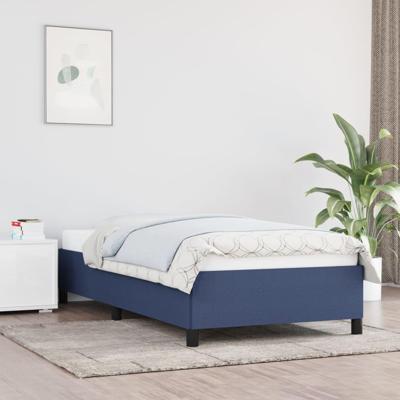 Bedframe zonder matras 100x200 cm stof blauw