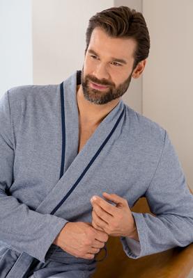 Kimono heren katoen - denim-46/48