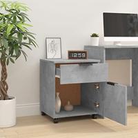 Dossierkast verrijdbaar 45x38x54 cm bewerkt hout betongrijs - thumbnail