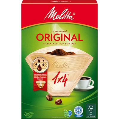 Melitta koffiefilter 1x4 80st Melitta koffiefilter 1x4 80st