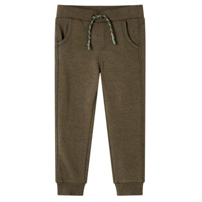 Kinderjoggingbroek 92 gemleerd kakikleurig Kinderjoggingbroek 92 gemleerd kakikleurig