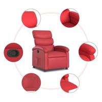Fauteuil verstelbaar kunstleer rood - thumbnail