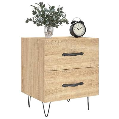 Nachtkastjes 2 st 40x35x47,5 cm bewerkt hout sonoma eikenkleur