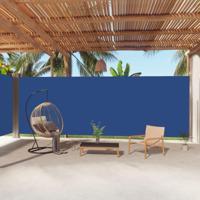 VidaXL Windscherm uittrekbaar 220x1000 cm blauw - thumbnail