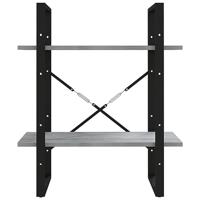 Boekenkast 60x30x70 cm bewerkt hout grijs sonoma eikenkleurig - thumbnail