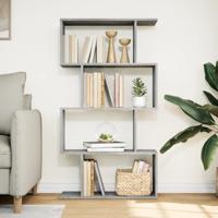 Kamerscherm / boekenkast 4-laags 70x24x129 cm hout betongrijs - thumbnail