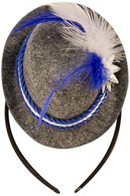 Tiara mini hoedje blauw oktoberfest