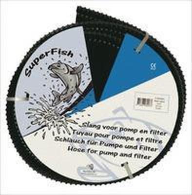 Superfish Zwarte Spiraalslang 50mm 10m - Knikvrij & Versterkt voor Vijverpompen
