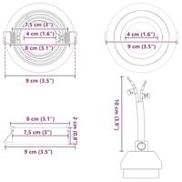 VidaXL Spotje zilver 9 x 9 x 2 cm aluminium - thumbnail