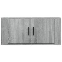 Salontafel 80x50x36 cm bewerkt hout grijs sonoma eikenkleurig - thumbnail