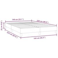 Bedframe zonder matras 140x220 cm fluweel lichtgrijs - thumbnail
