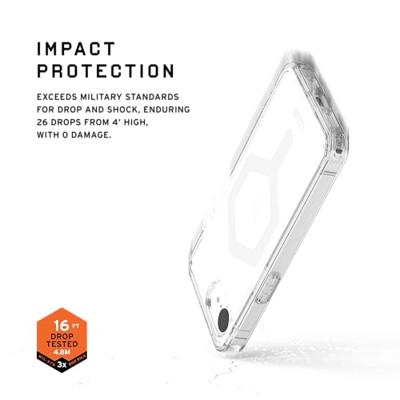 Urban Armor Gear Plyo MagSafe Outdoor telefoonhoes Apple iPhone 16e Transparant, Wit Inductieve lading, MagSafe compatible, Stootbestendig