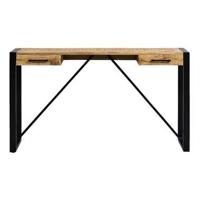 Bureau Kyan - zwart/naturel - 78x140x40 cm - Leen Bakker - thumbnail