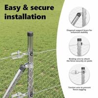 VidaXL Afrasteringspaal zilver 25 x 0,8 m (25 mm gaas) staal - thumbnail