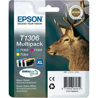 Epson Inktcartridge T1306 Origineel Combipack Cyaan, Magenta, Geel C13T13064012 Epson Inktcartridge T1306 Origineel Combipack Cyaan, Magenta, Geel C13T13064012
