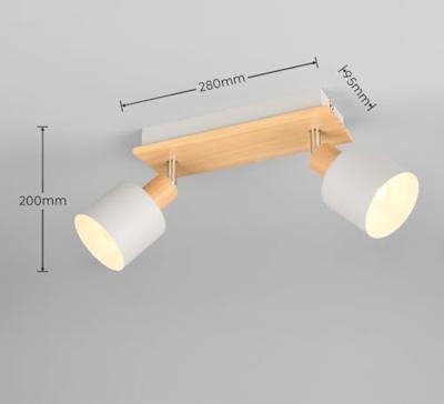 Trio Dubbele plafondlampShanti met houtlook - 862700276