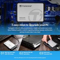 Transcend SSD225S 500 GB Harde schijf (2.5 inch) SATA III Retail TS500GSSD225S - thumbnail