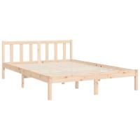 Bedframe met hoofdbord massief hout - thumbnail