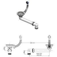 Wasbak 600x450x120 mm graniet grijs - thumbnail