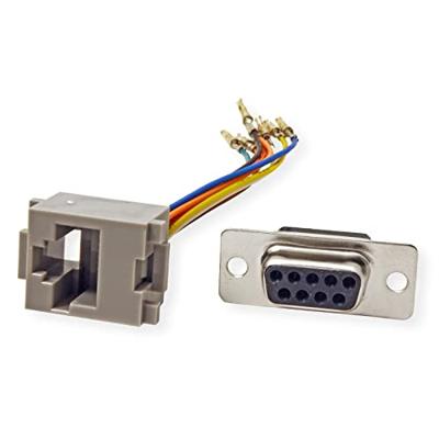 ROLINE DB9 female-RJ45 female 8P/8C 8 aders., zilver ROLINE DB9 female-RJ45 female 8P/8C 8 aders., zilver