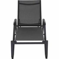 Siena Garden Tesoro M29537 Ligstoel Aluminium, Kunststof Antraciet (mat), Zwart, Zilver - thumbnail
