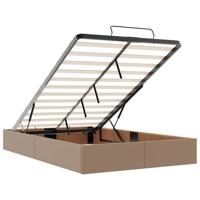 Bedframe zonder matras 120x190 cm kunstleer cappuccinokleurig - thumbnail
