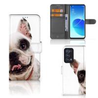 OPPO Reno 6 Pro Plus 5G | Telefoonhoesje | Met pasjeshouder | Franse Bulldog - thumbnail