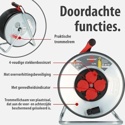Brennenstuhl Professional SteelCore Kabelhaspel SC 2100 IP44 | 25m | H07RN-F 3G2,5 - 9192250110
