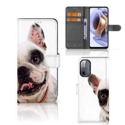 Motorola Moto G31 | G41 | Telefoonhoesje | Met pasjeshouder | Franse Bulldog
