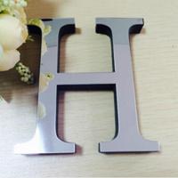 2 PC'S Home Decoratie creatieve persoonlijkheid Engelse letters acryl spiegel 3D DIY muur stickers (H) - thumbnail
