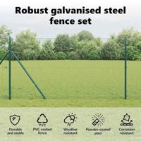 VidaXL Afrasteringspaal groen 10 x 1,2 m (25 x 25 mm gaas) - thumbnail