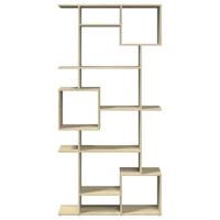 Boekenkast 92x29x188 cm bewerkt hout sonoma eikenkleurig - thumbnail
