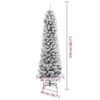 Kunstkerstboom met 300 LED Wit 210 cm PVC en Metaal en Plastic - thumbnail