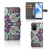 OPPO A16/A16s/A54s Hoesje Purple Flower - thumbnail
