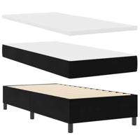 Boxspringbed met matras fluweel zwart 100x200 cm - thumbnail