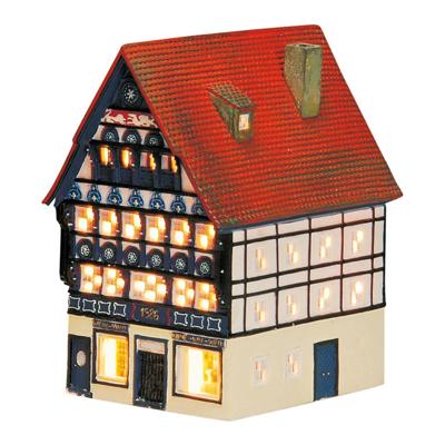 Wurm Lichthaus Weinhaus Osnabrück van porselein, kleurrijk (B/H/D) 16x19x12cm