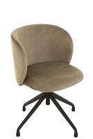 J-Line stoel Turn|Up|Down - fluweel - donkergrijs - thumbnail