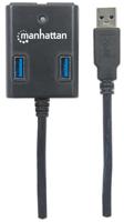 Manhattan Manhattan 162296 hub di interfaccia USB 3.2 Gen 1 [3.1 Gen 1] Type-A 5000 Mbit/s USB 3.2 Gen 1-hub 4 poorten Zwart - thumbnail