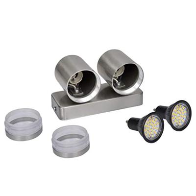 VidaXL Wandlamp led neerschijnend met kegelkop roestvrij staal