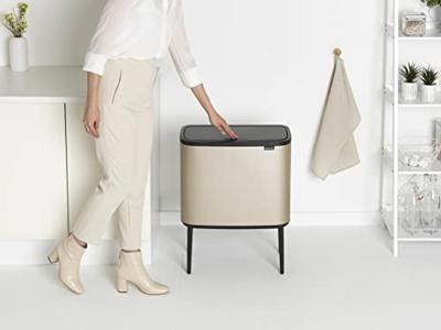 Brabantia Bo touch bin 11+23 liter metallic gold